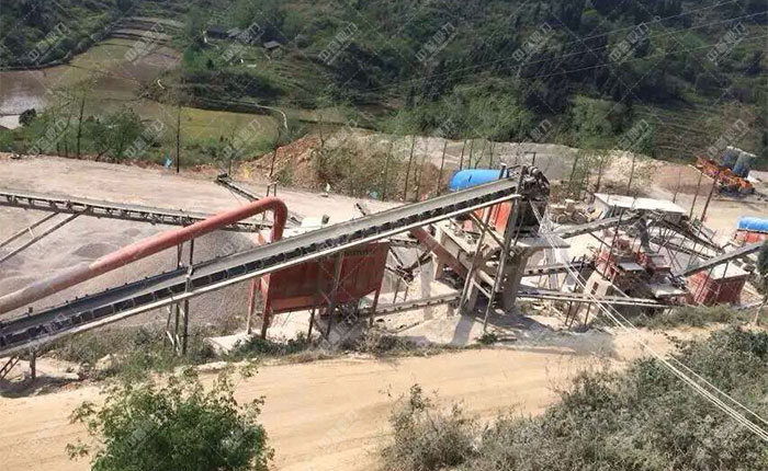 江西宜春時(shí)產(chǎn)500噸石料生產(chǎn)線圖片