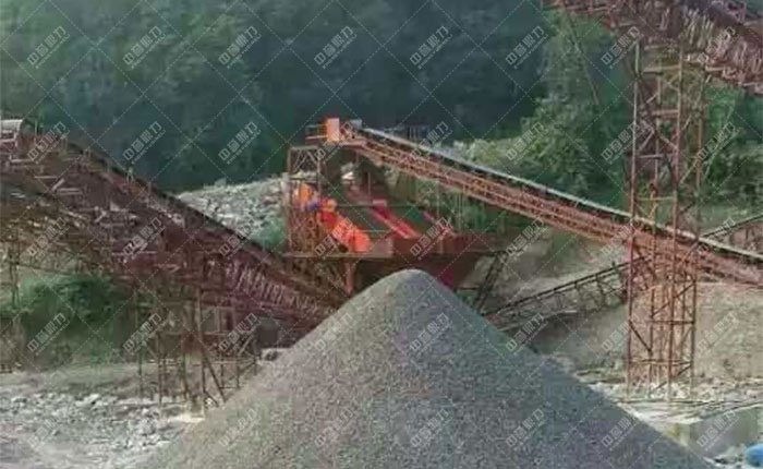 貴州遵義湄潭縣時產(chǎn)500噸砂石生產(chǎn)線圖片