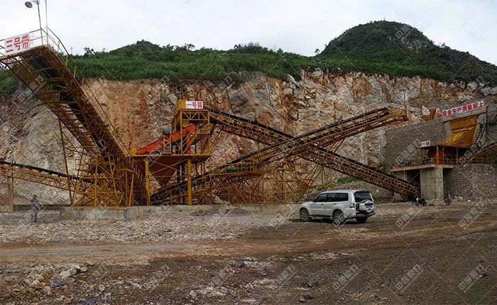 貴州惠水滿告時(shí)產(chǎn)1000噸砂石生產(chǎn)線圖片