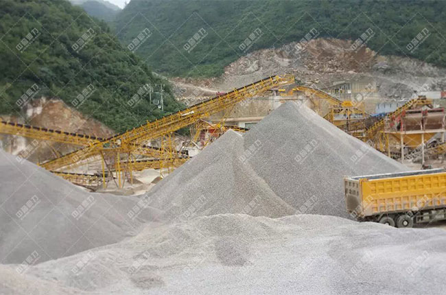 貴州惠水滿告時(shí)產(chǎn)1000噸砂石生產(chǎn)線案例展示5