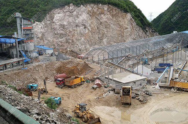 貴州六盤水立志砂石公司時產800噸砂石生產線展示圖2