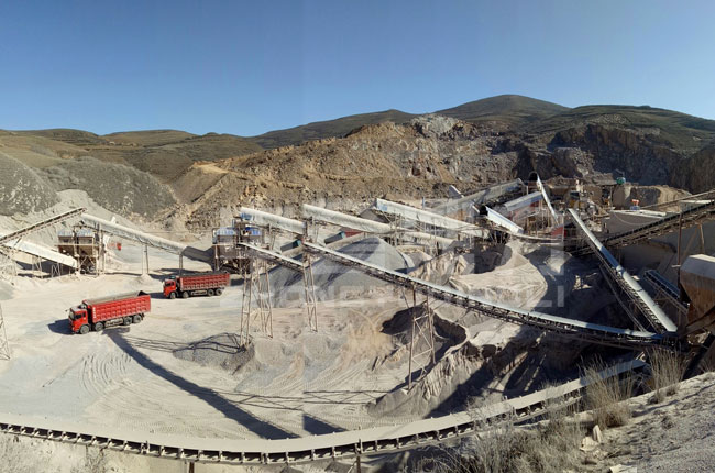 甘肅平涼源豐石料廠時產500噸破石子生產線