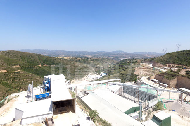 陜西銅川市弘鑫鈣業(yè)時產(chǎn)600噸骨料生產(chǎn)線