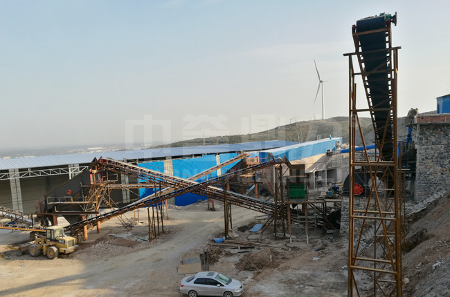 湖北荊門(mén)市時(shí)產(chǎn)300-350噸石料生產(chǎn)線