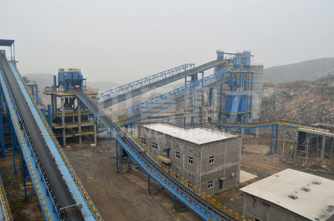 河南安陽中聯時產2500噸砂石骨料生產線